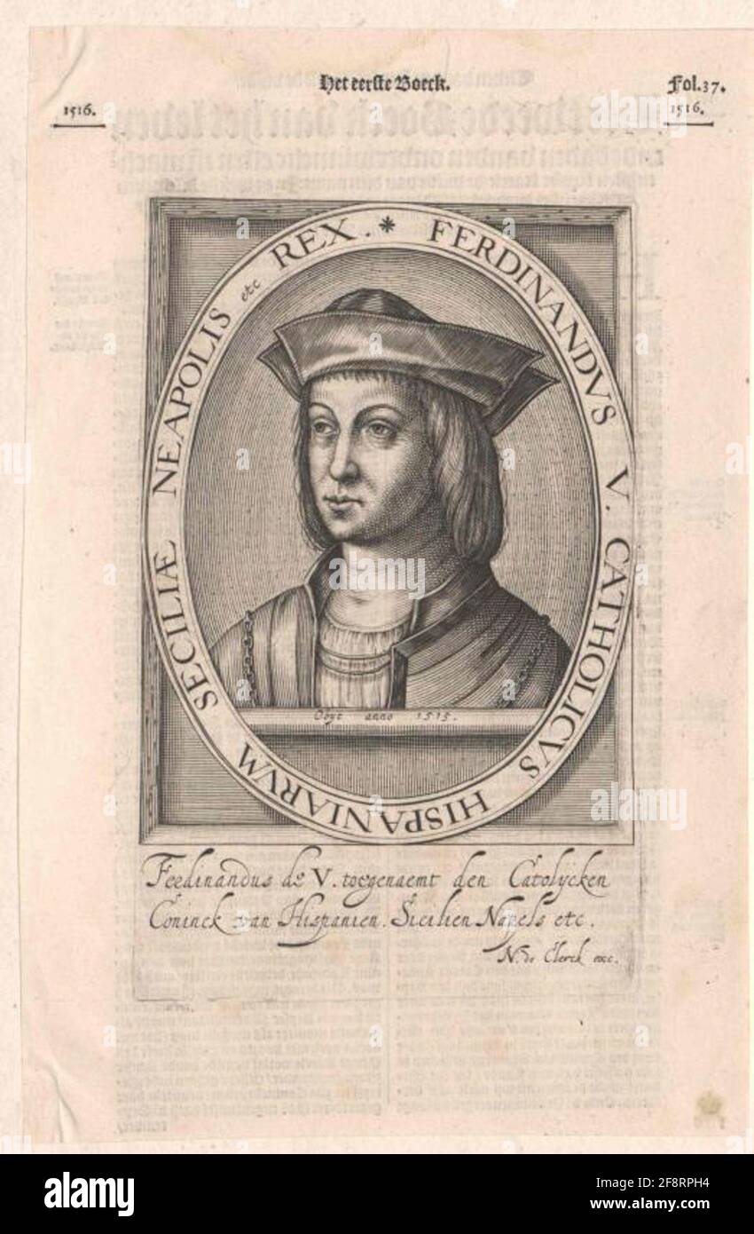Ferdinando II, il cattolico, re d'Aragona. Foto Stock