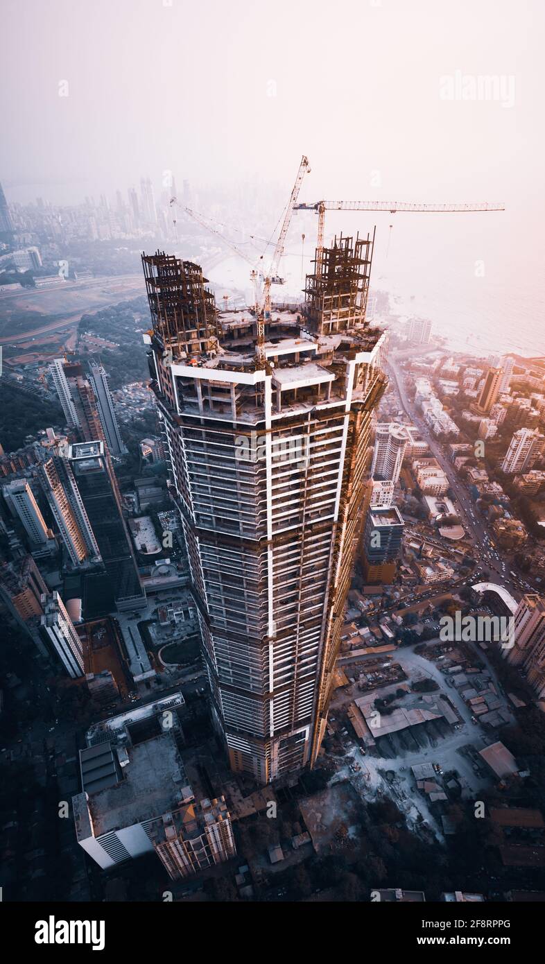 Palais Royale - il grattacielo più alto dell'India è in costruzione a Mumbai. Foto Stock
