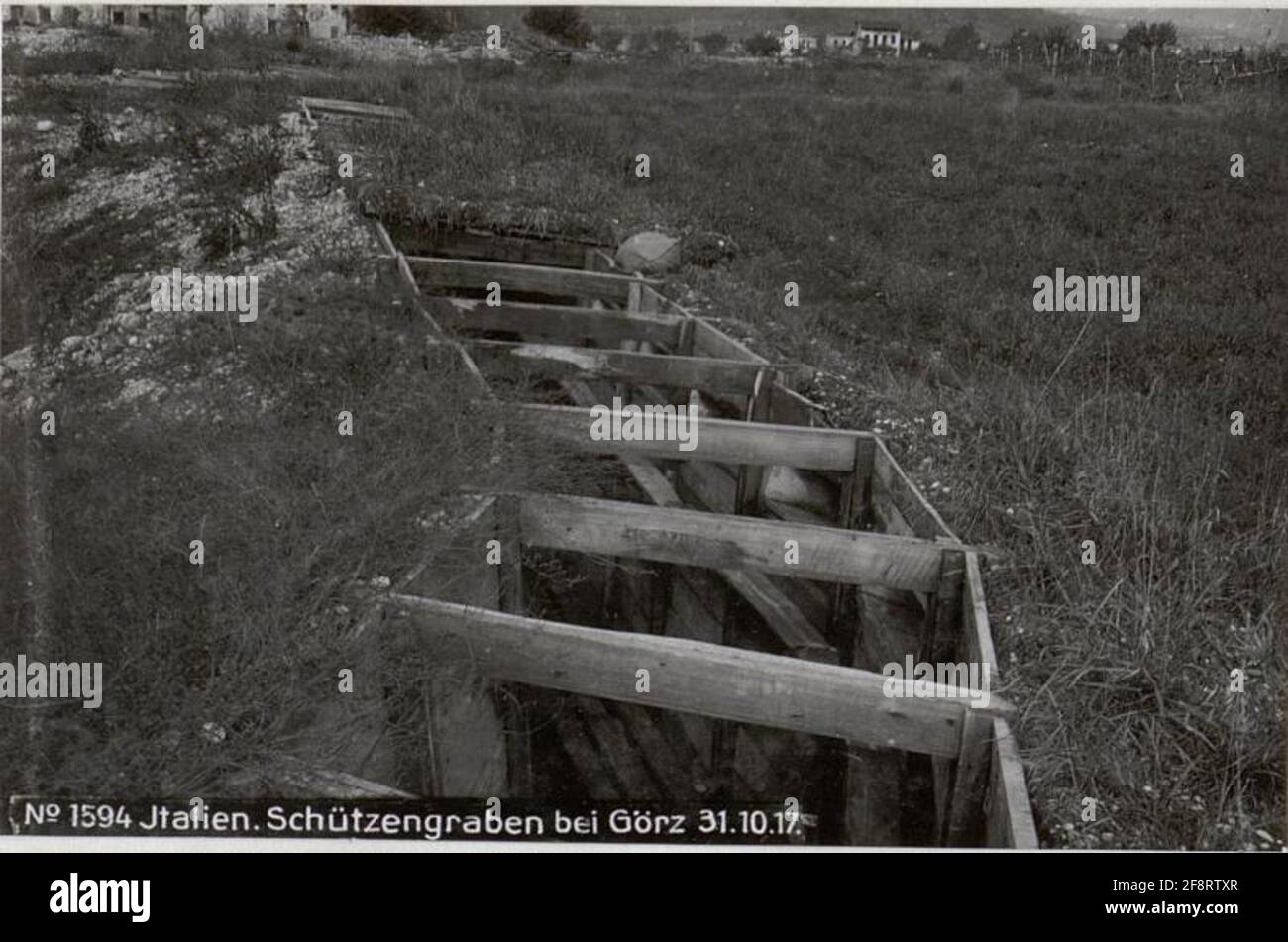 Italy.Schutzengraben a Görz 31.10.17. . Foto Stock