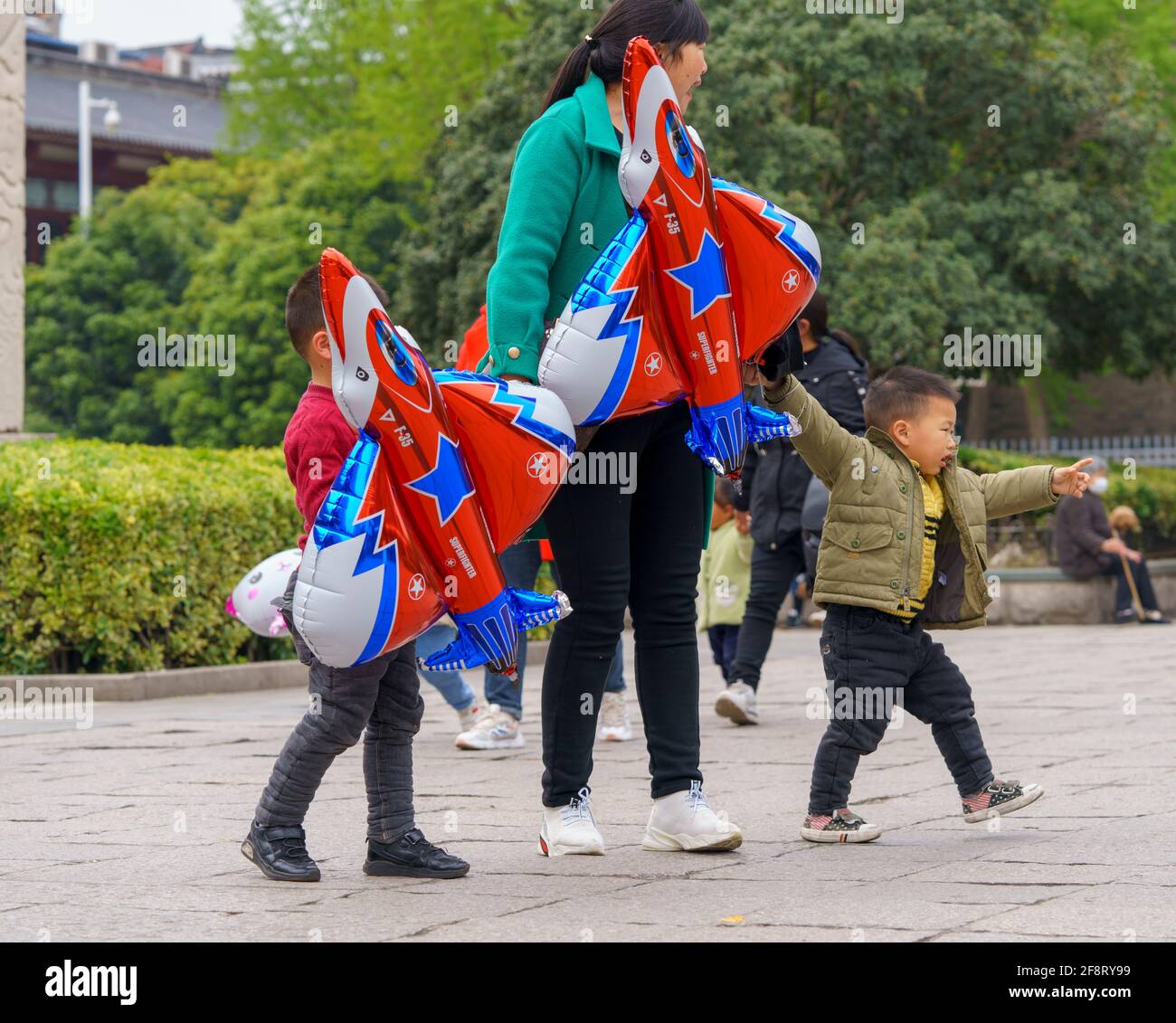 Vita quotidiana nella città vecchia di Xiangyang Foto Stock