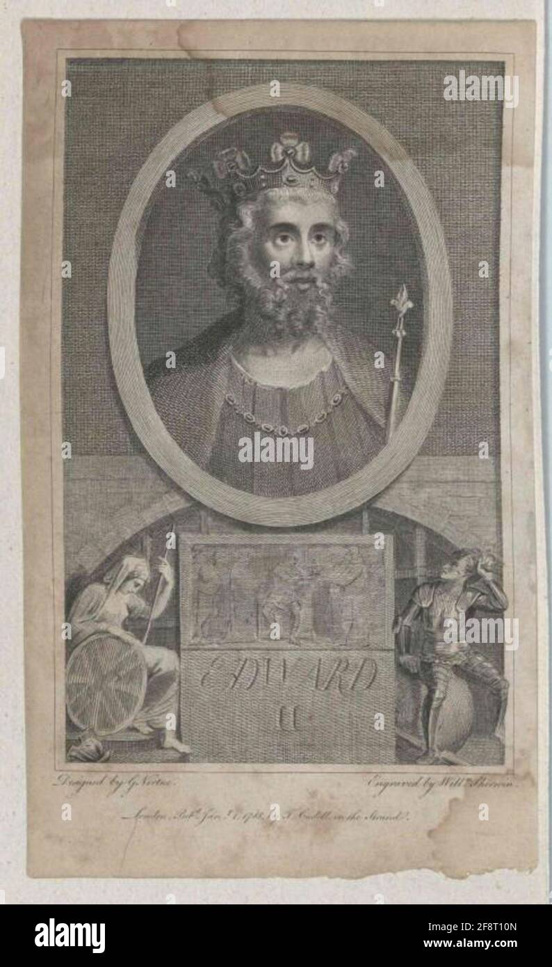 Eduard II, re d'Inghilterra. Foto Stock