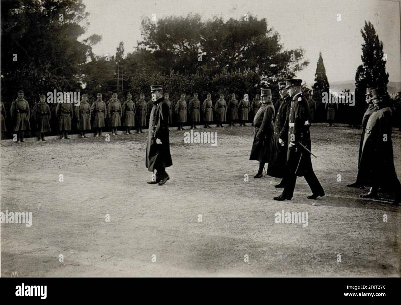 Kaiser Karl I. quando i funerali dell'ammiraglio di massa Anton Haus a Pola, 10.2.1917 Grossammiral Haus morì sulla sua ammiraglia Viribus Unitis il 8.2.1917 Foto Stock