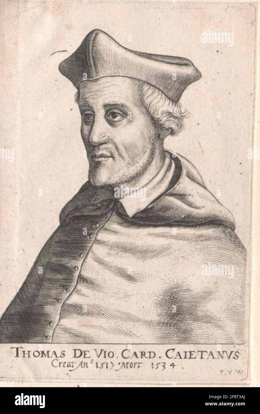 Cajetan, Thomas de Vio. Foto Stock