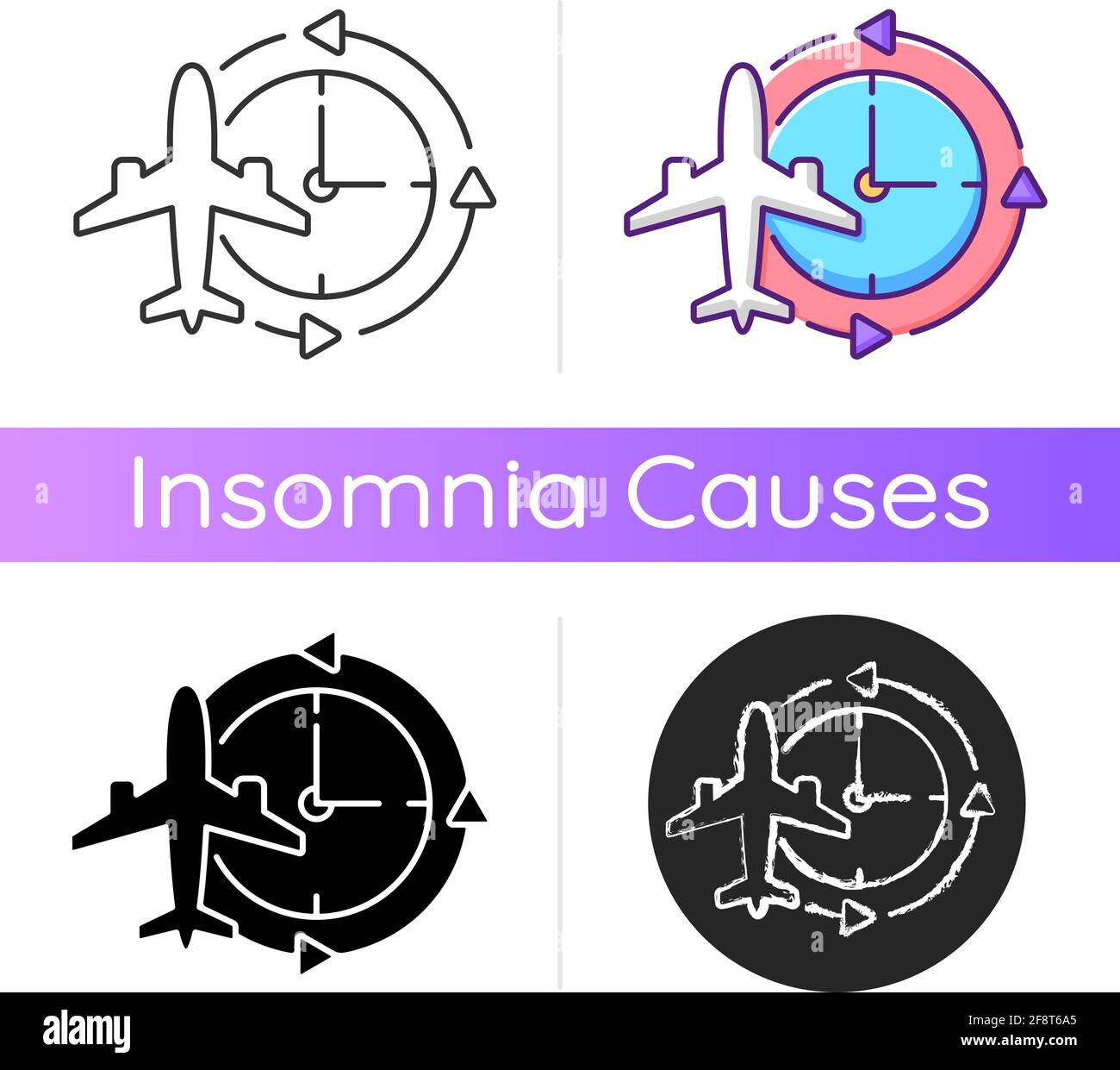 Icona Jet lag Illustrazione Vettoriale