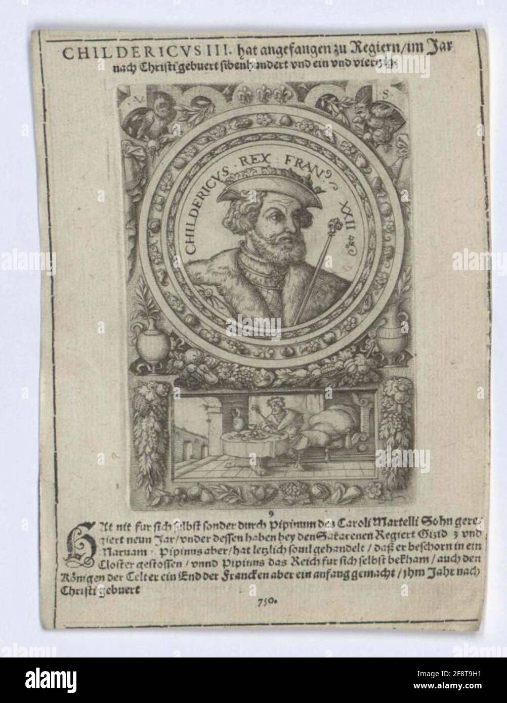 Childerich III, re di Franconia. Foto Stock