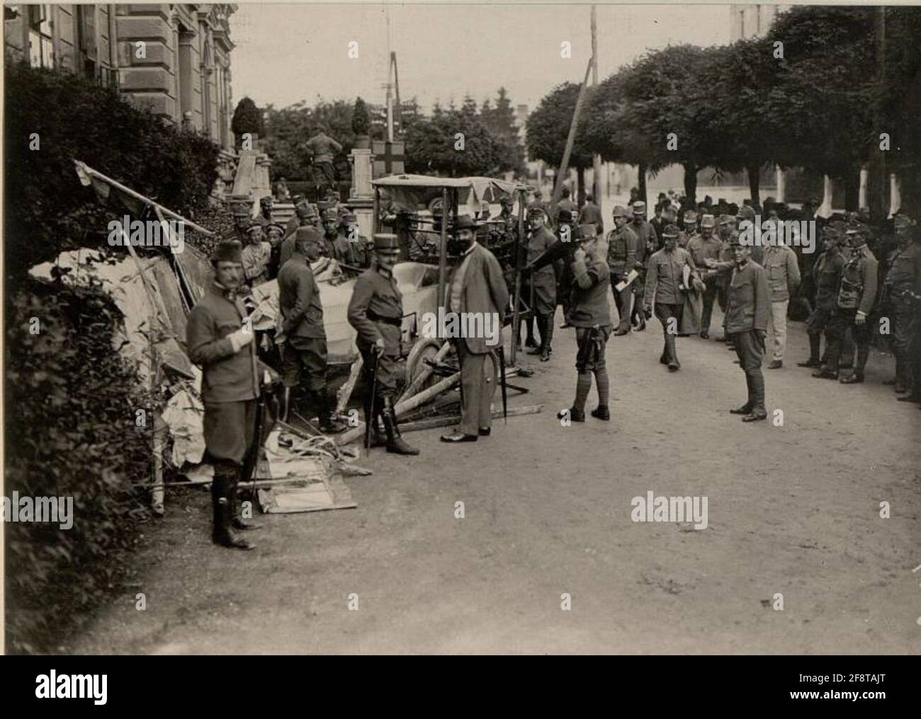 Il giro turistico degli aerei italiani è sceso il 4 luglio 1916. Registrato il 5 luglio 1916.. Foto Stock
