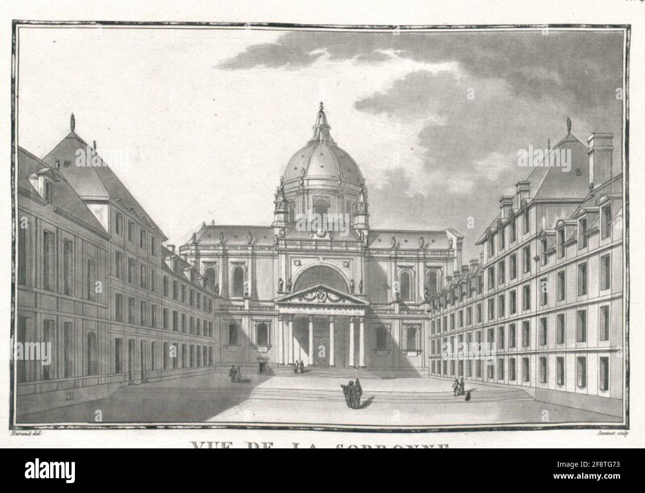 Vista della Sorbona nel cortile del Museo degli Artisti. Foto Stock