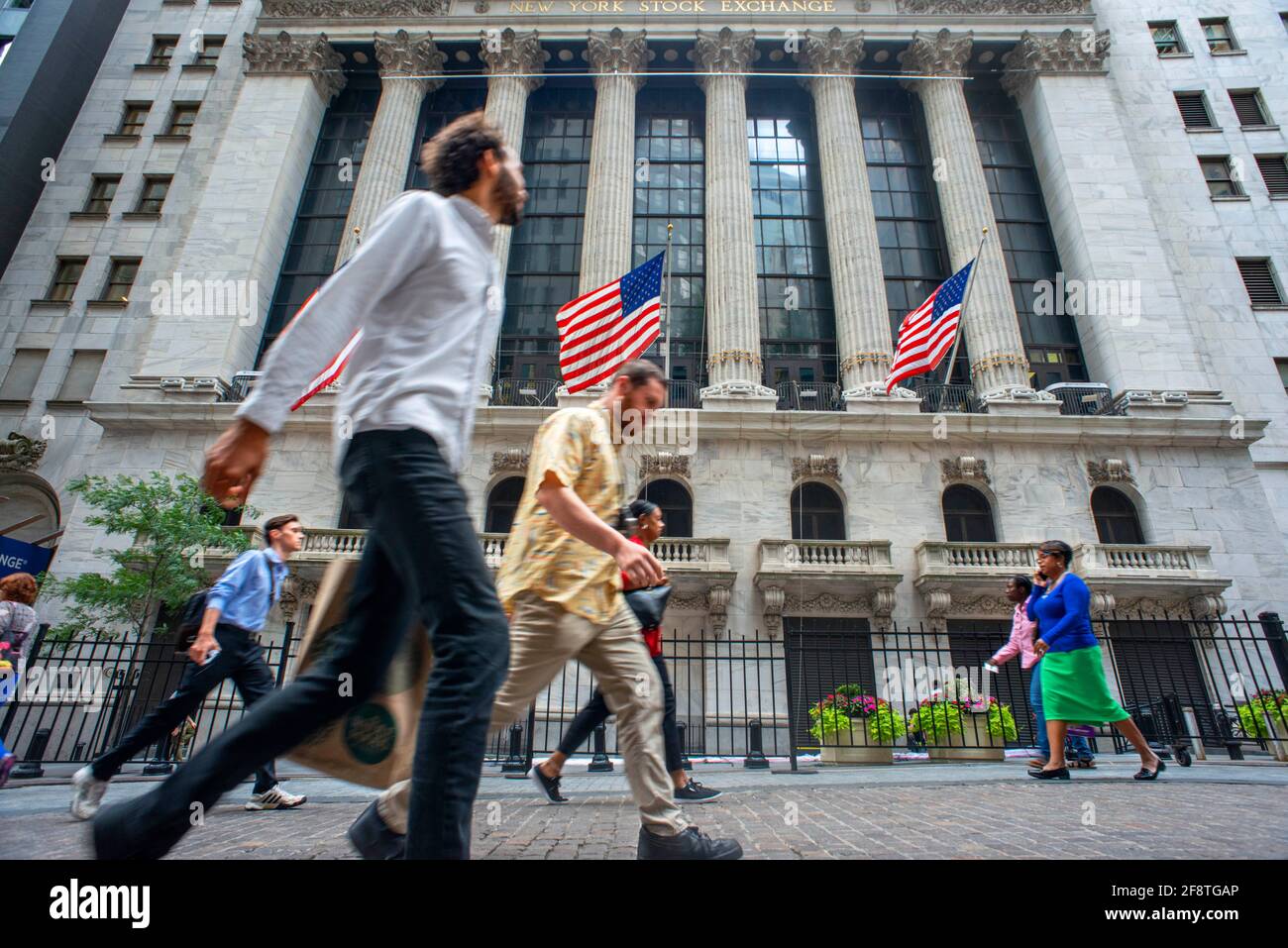 La Borsa di New York è una Borsa americana situata a 11 Wall Street, Lower  Manhattan, New York City. La Borsa di New York (A Foto stock - Alamy