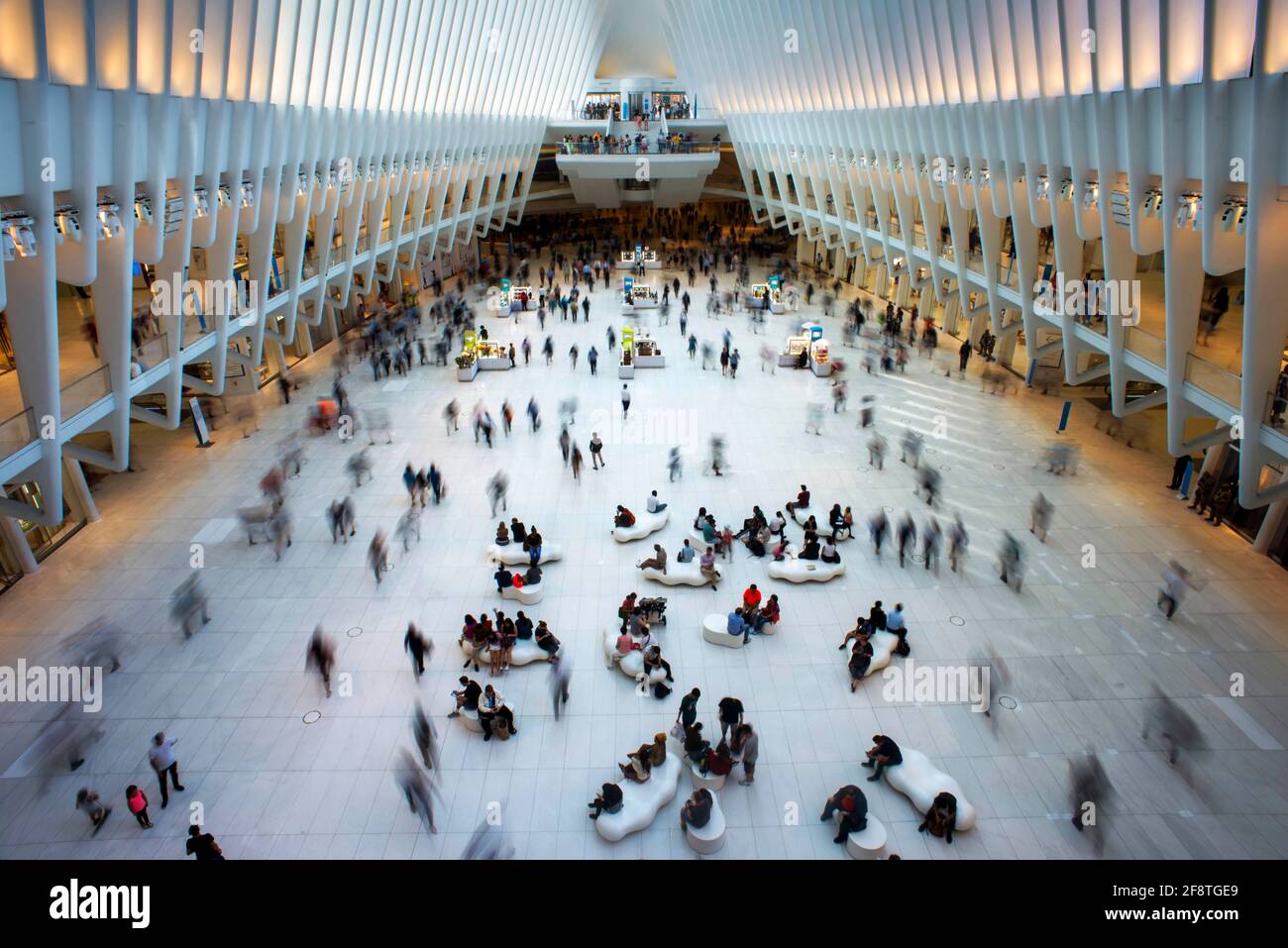 The Oculus by Santiago Calatrava, New York City Transportation Hub presso il World Trade Center, Ground Zero. Manhattan New York Stati Uniti Foto Stock