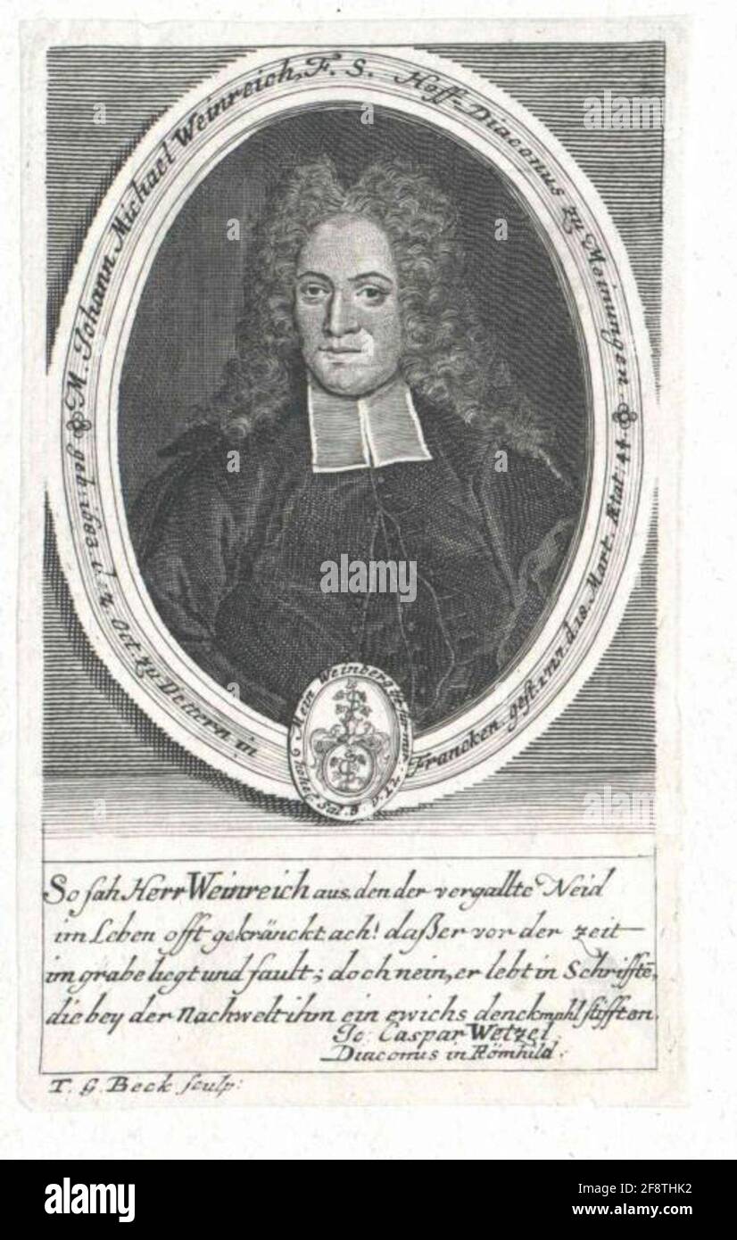 Ricco di vino, Johann Michael. Foto Stock