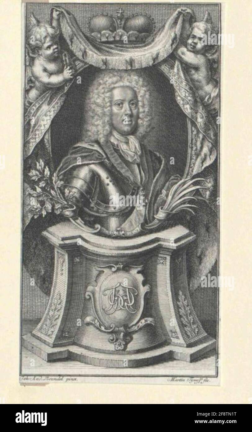 Handel, Markgrave von Brandenburg-Bayreuth Eraser: Tyroff, MartiNdating: 1726/1735 Foto Stock