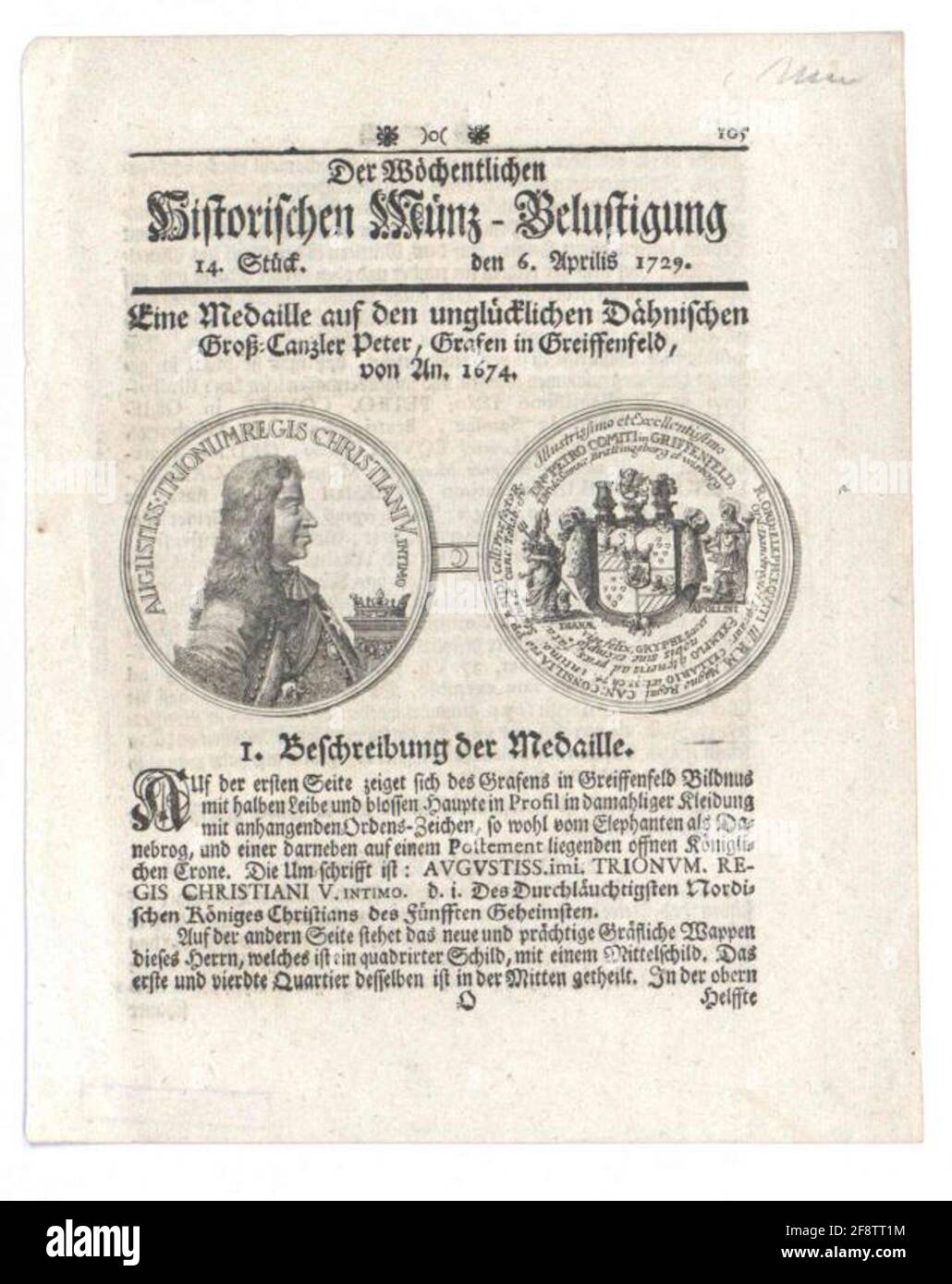 Greiffenfeld, Peter . Foto Stock