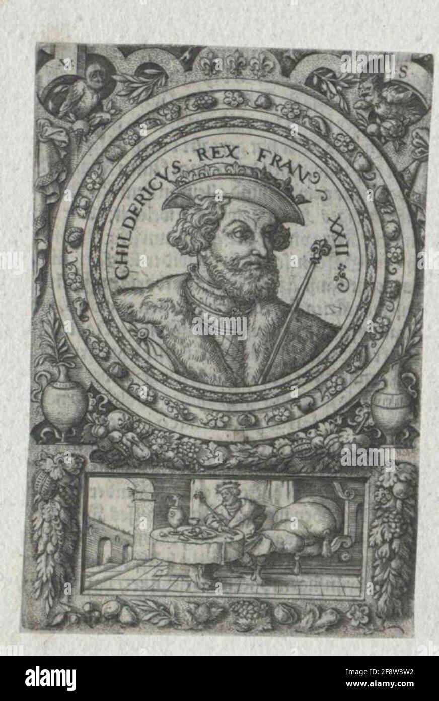 Childerich III, re di Franconia. Foto Stock