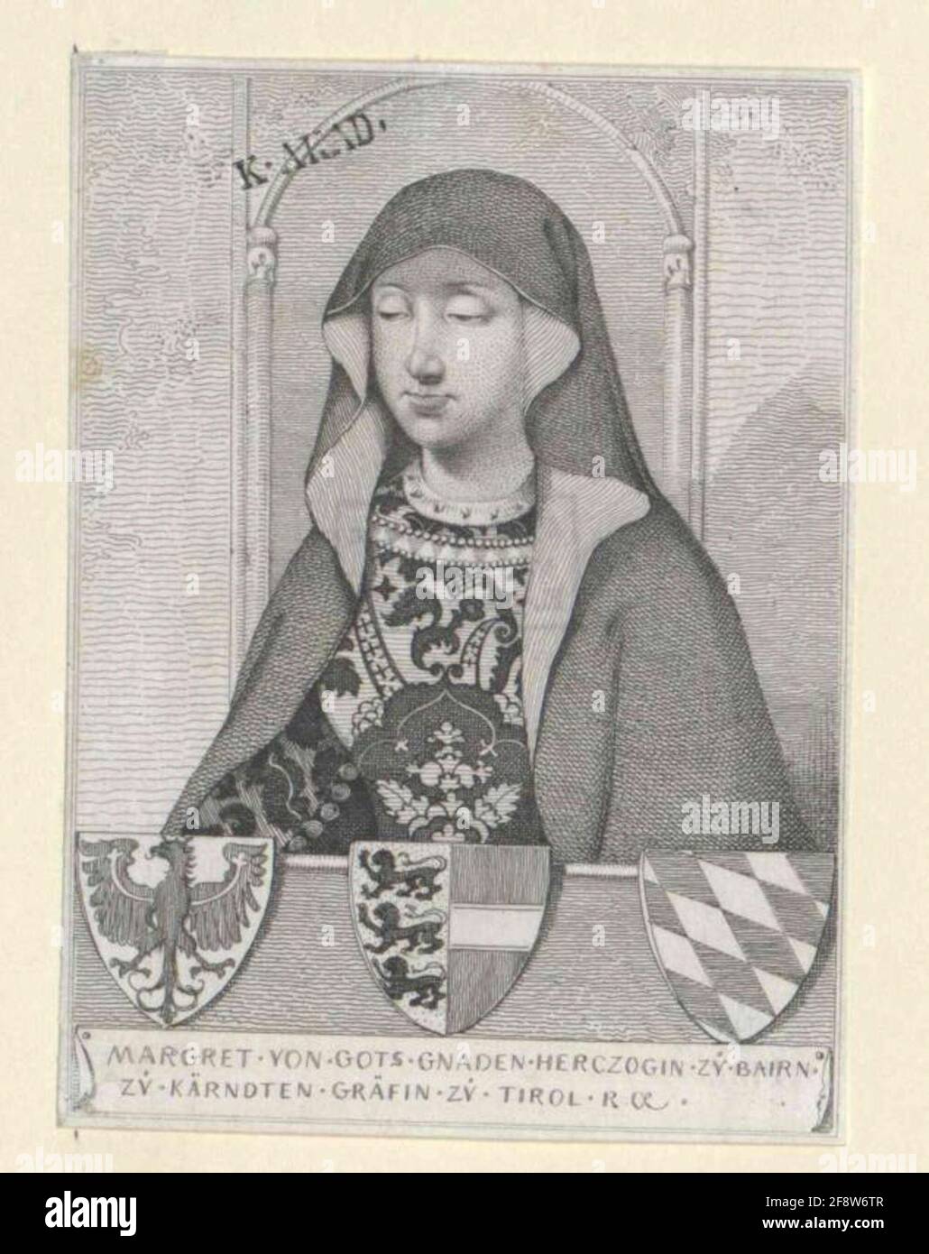 Margarete Maultasch, Contessa di Tirolo. Foto Stock