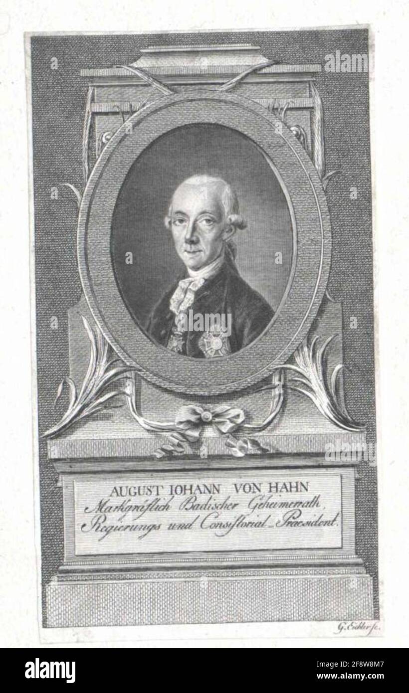 Hahn, August Johann von. Foto Stock