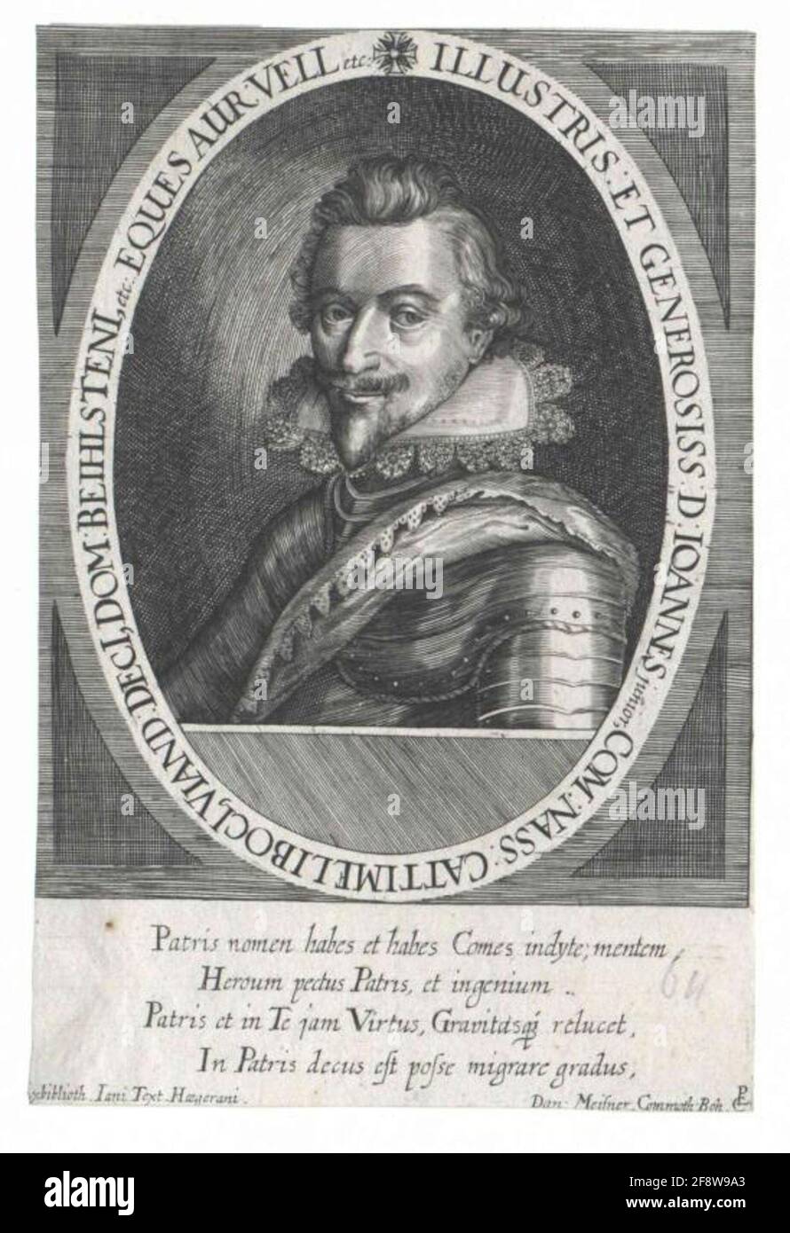 Johann VIII, il giovane, Conte di Nassau-Siegen relatore: Monogramma C L P (1620/1640) Editore: Kieser, Eberhardstecher: Meißner, DanielDation: 1601/1625 Foto Stock