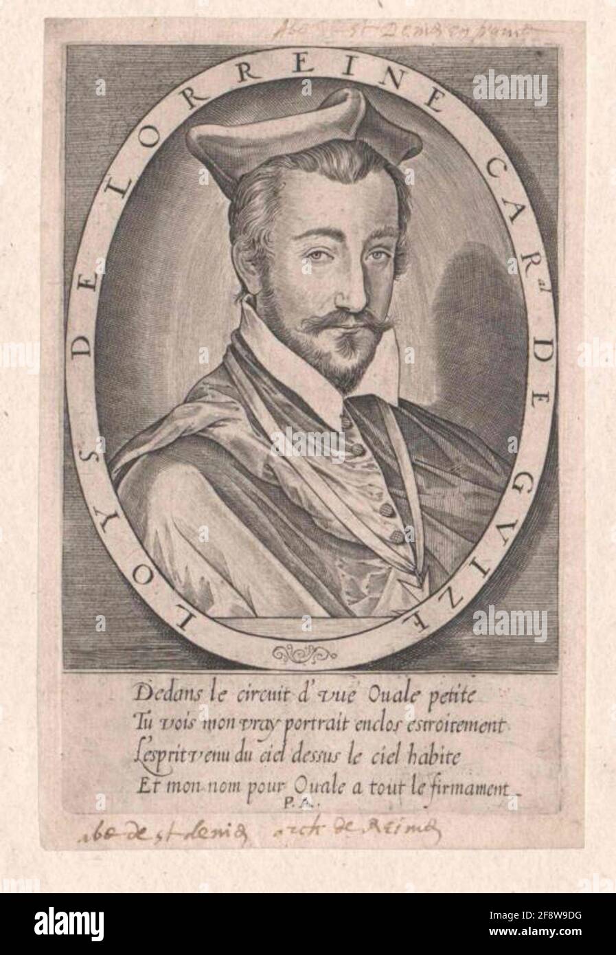 Ludovico di Lorena, Cardinale di Guise. Foto Stock