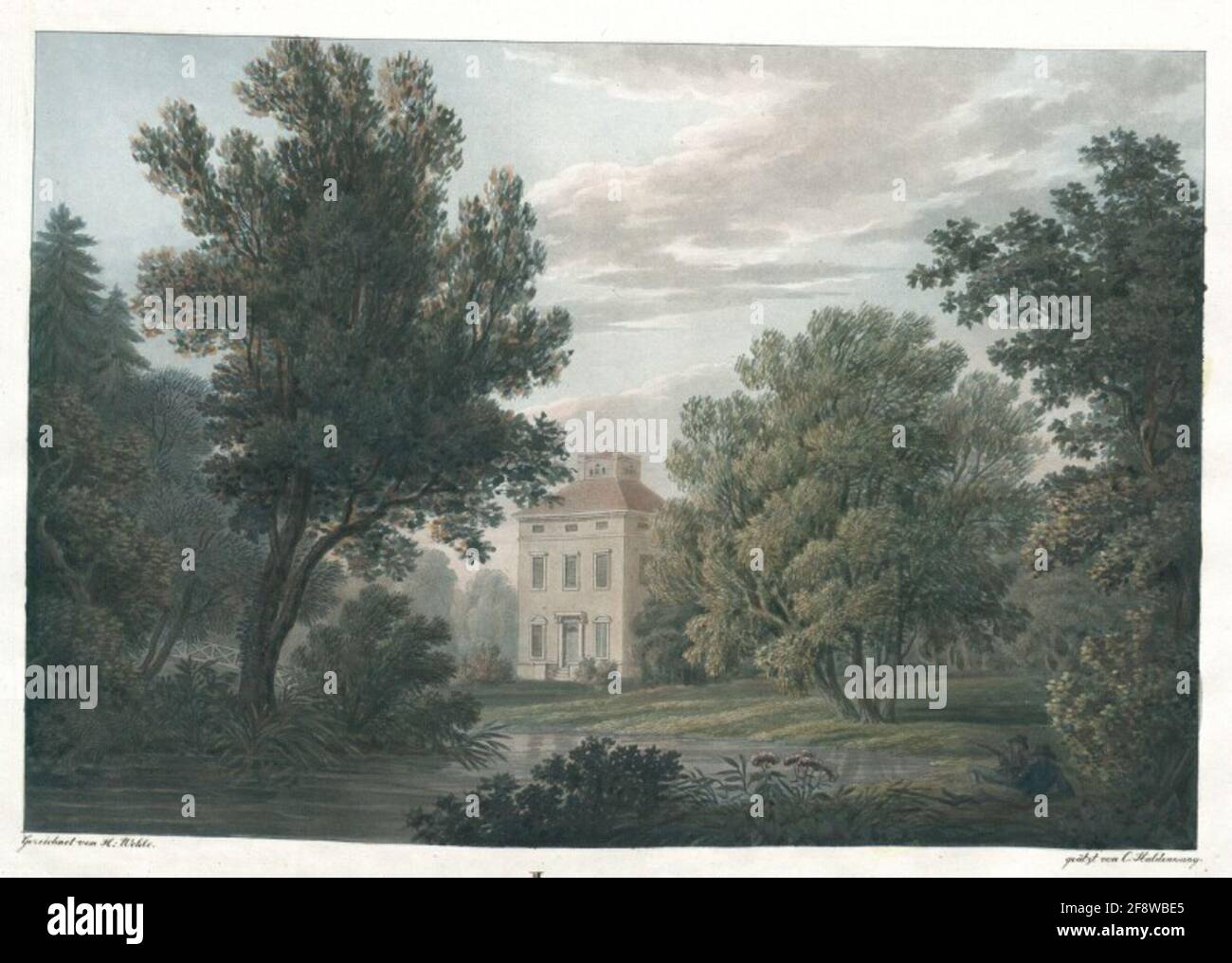 Luisium dal lato del giardino. Foto Stock