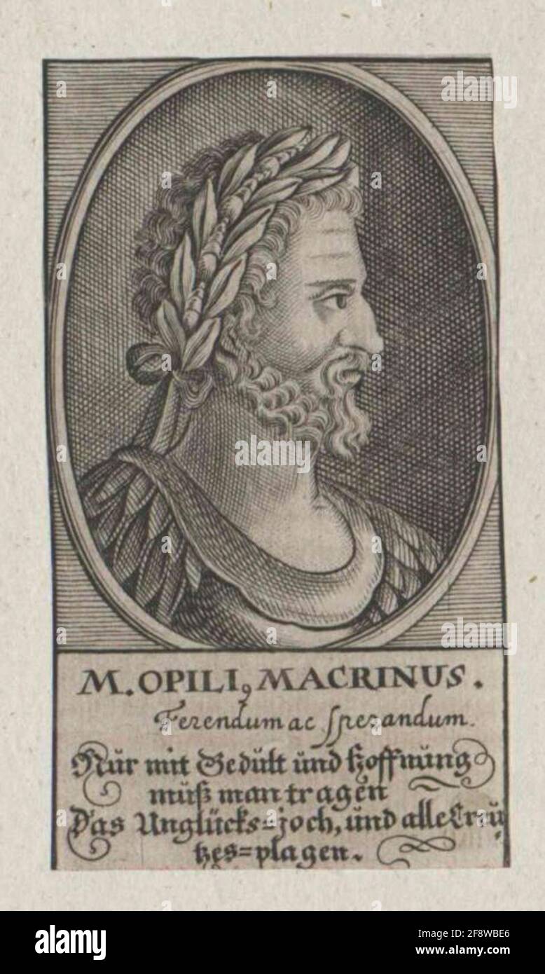 Macrino, imperatore romano. Foto Stock