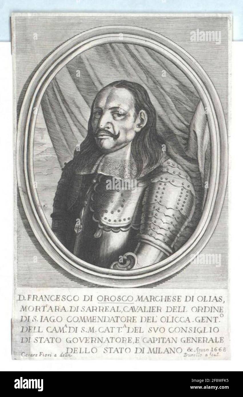 Orozco e Rivera, Francisco de. Foto Stock