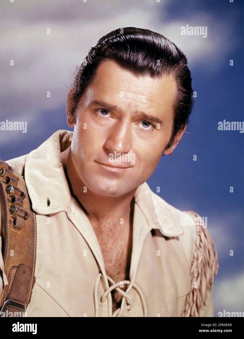CLINT WALKER (1927-2018) attore televisivo e cinematografico americano come Cheyenne Bodie nella serie occidentale ABC/Warner Bros Cheyenne 1955-1963. Foto Stock
