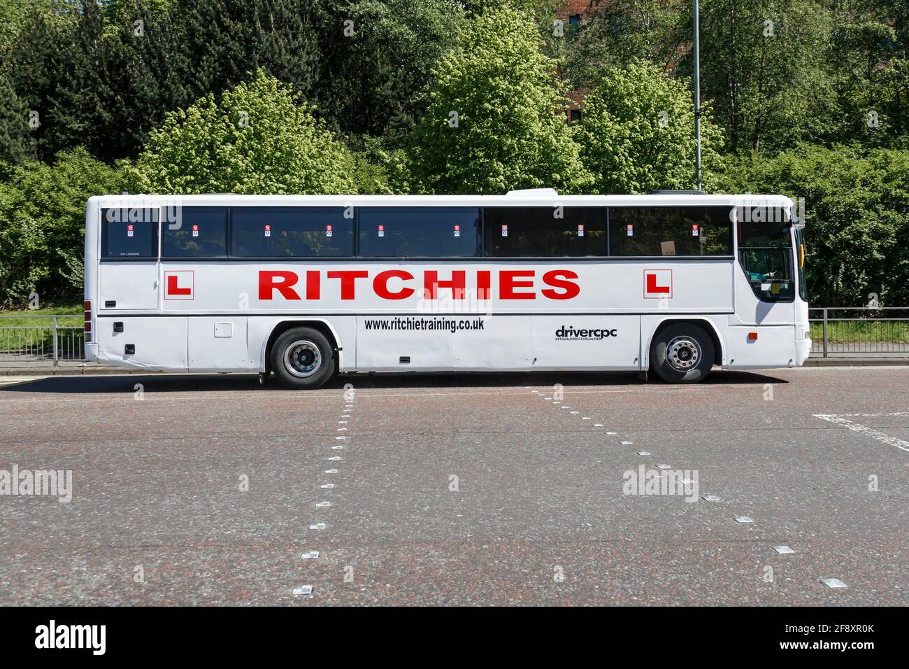 Imparare a guidare un autobus, Regno Unito Foto Stock