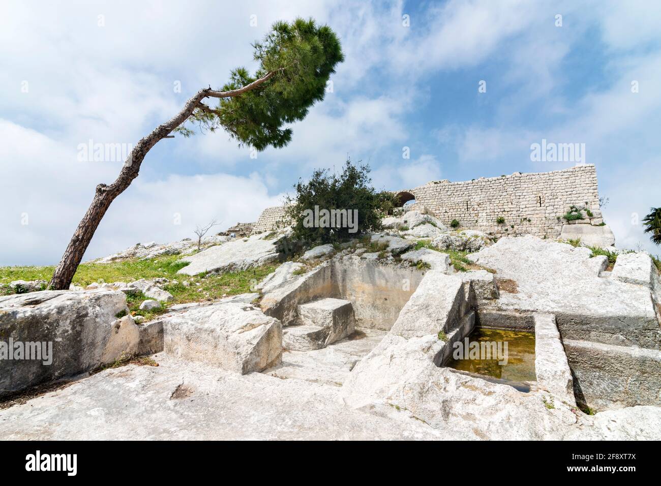 Cittadella di Smar Jbeil, antico castello crociato in rovina, Libano Foto Stock