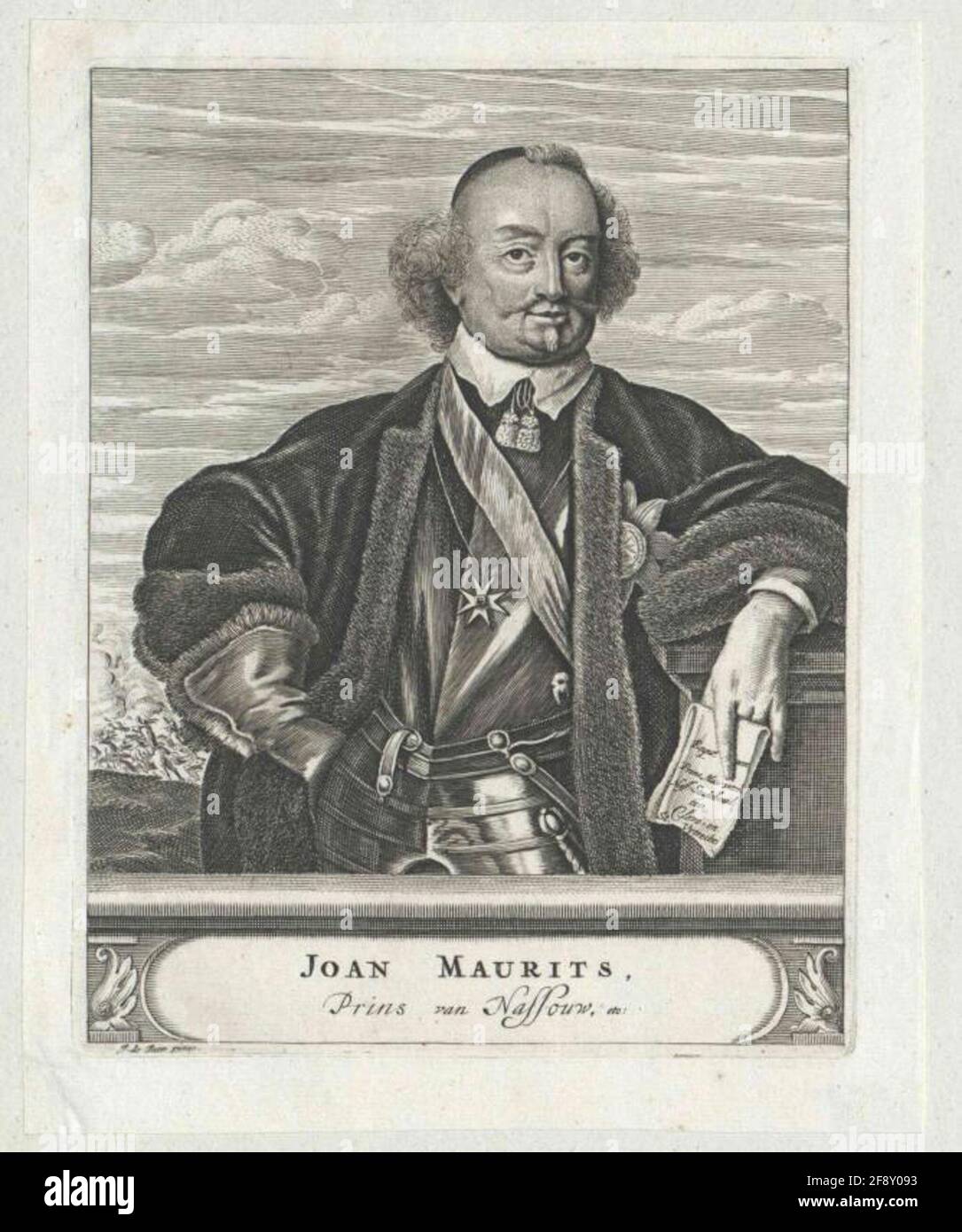 Johann Moritz, Principe di Nassau-Siegen Stecher: Hagen, Cristiano (1630) Incontri: 1670/1700 Foto Stock