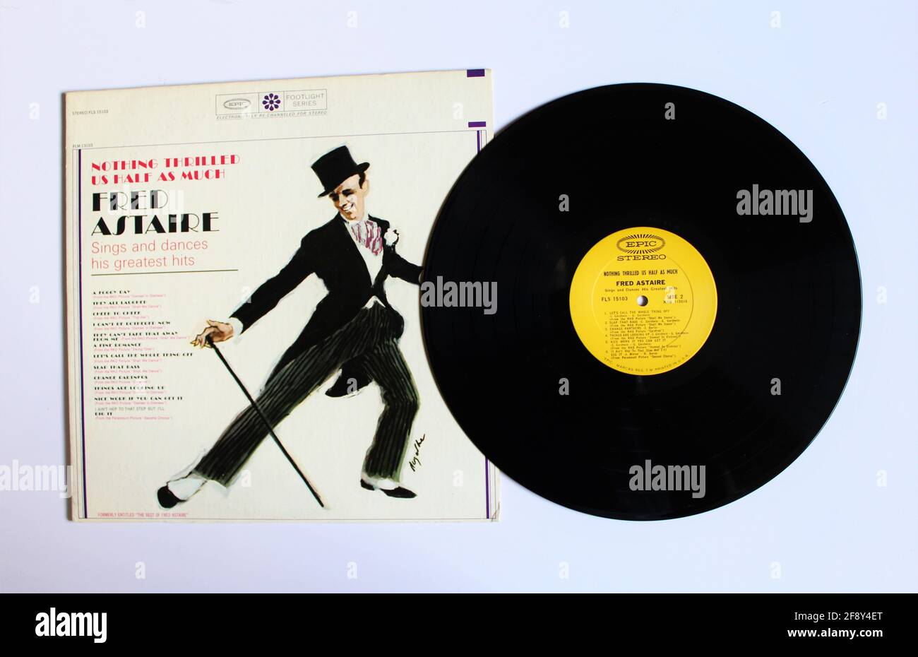 Fred Astaire nulla ci ha entusiasmato metà tanto album musicale su disco LP con dischi in vinile. Foto Stock