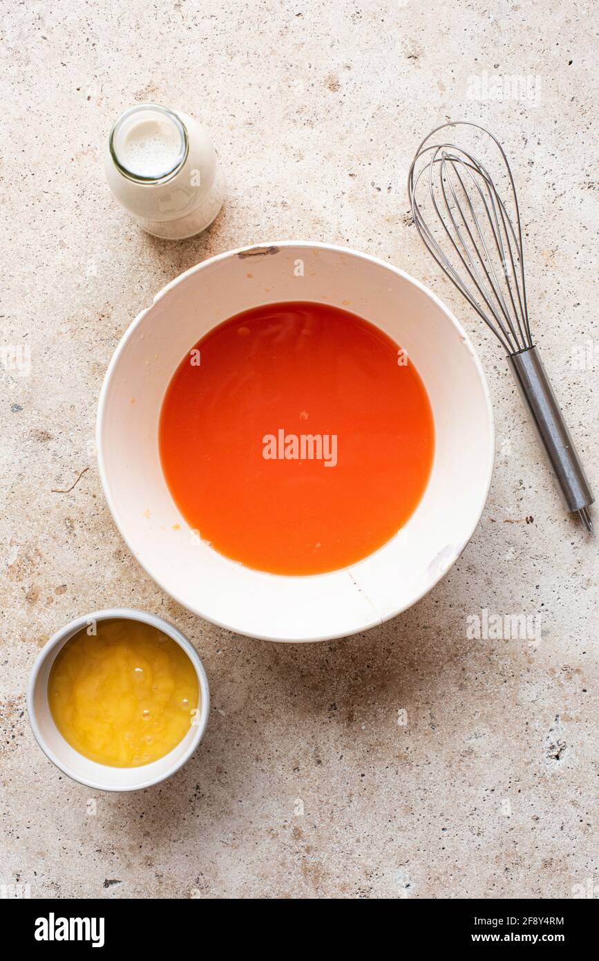 Ingredienti di Orange Sherbet Foto Stock