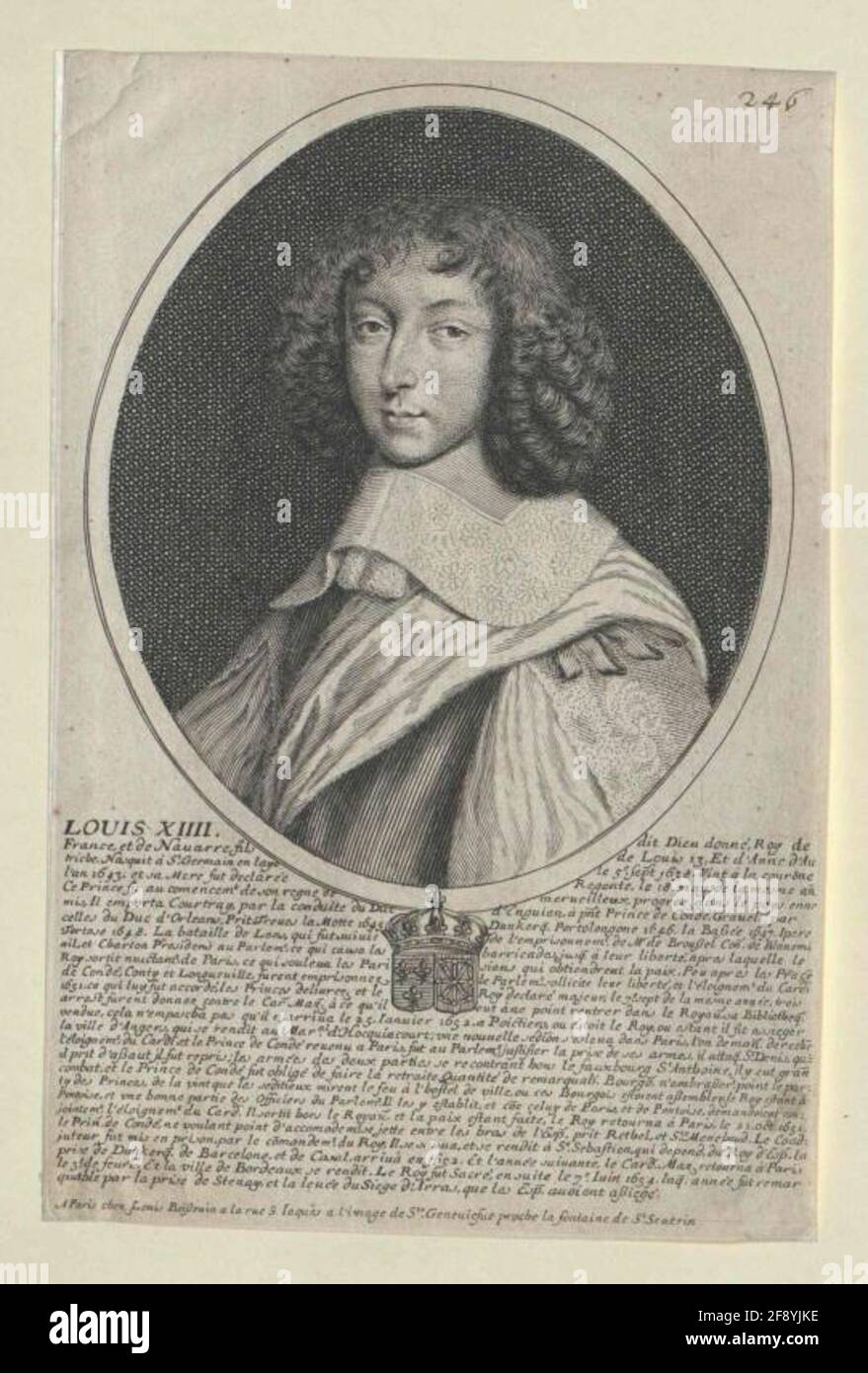 Ludwig XIV., il re di Francia è apparso a Louis Boissevin Foto Stock