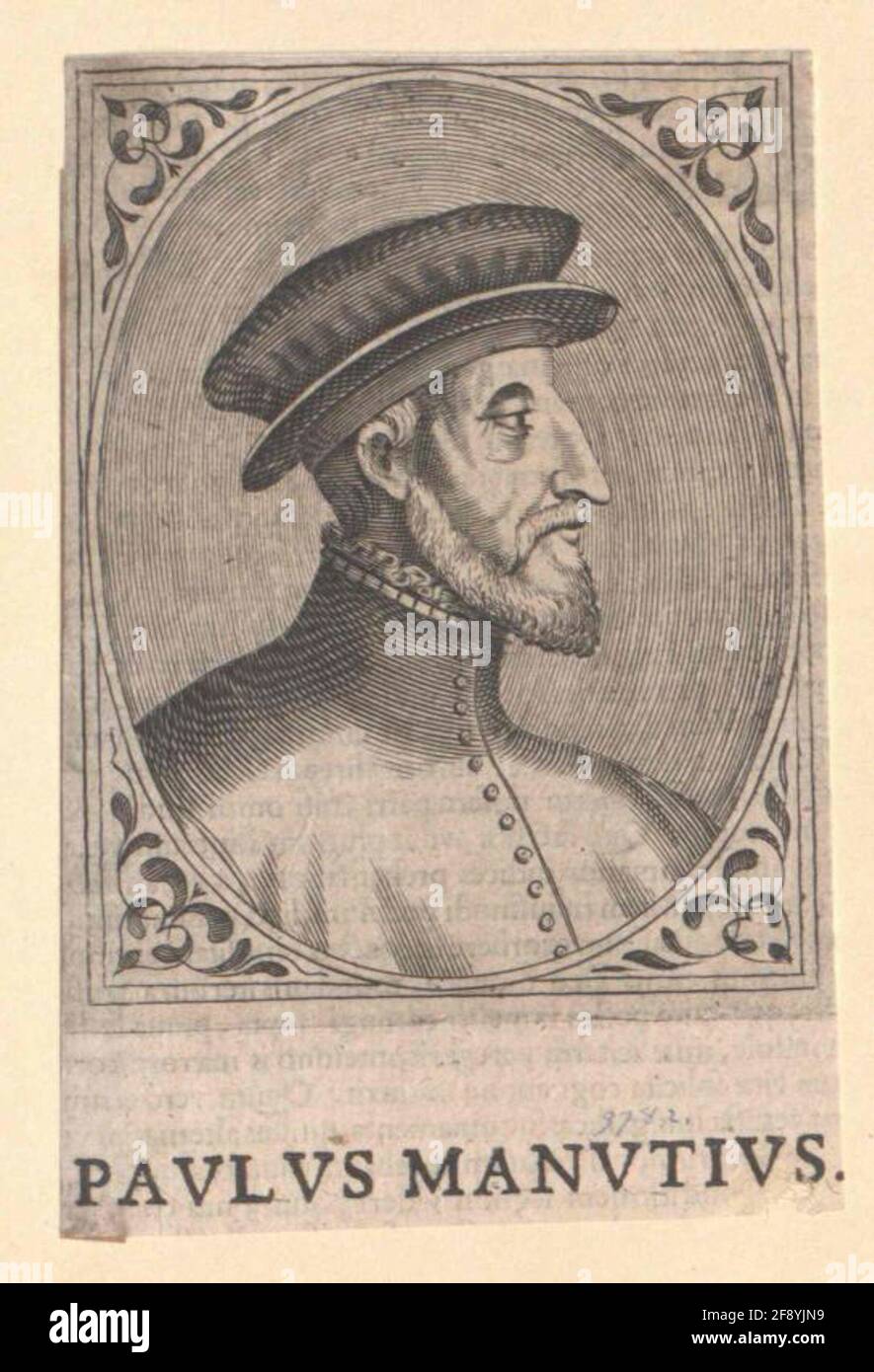 Manuzio, Paolo. Foto Stock