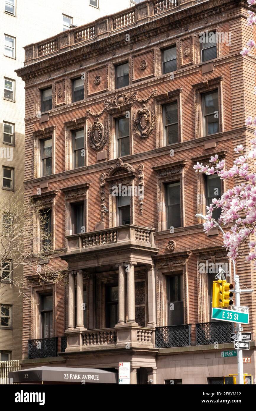 The Historic Robb House on Park Avenue nel quartiere di Murray Hill, New York, Stati Uniti Foto Stock
