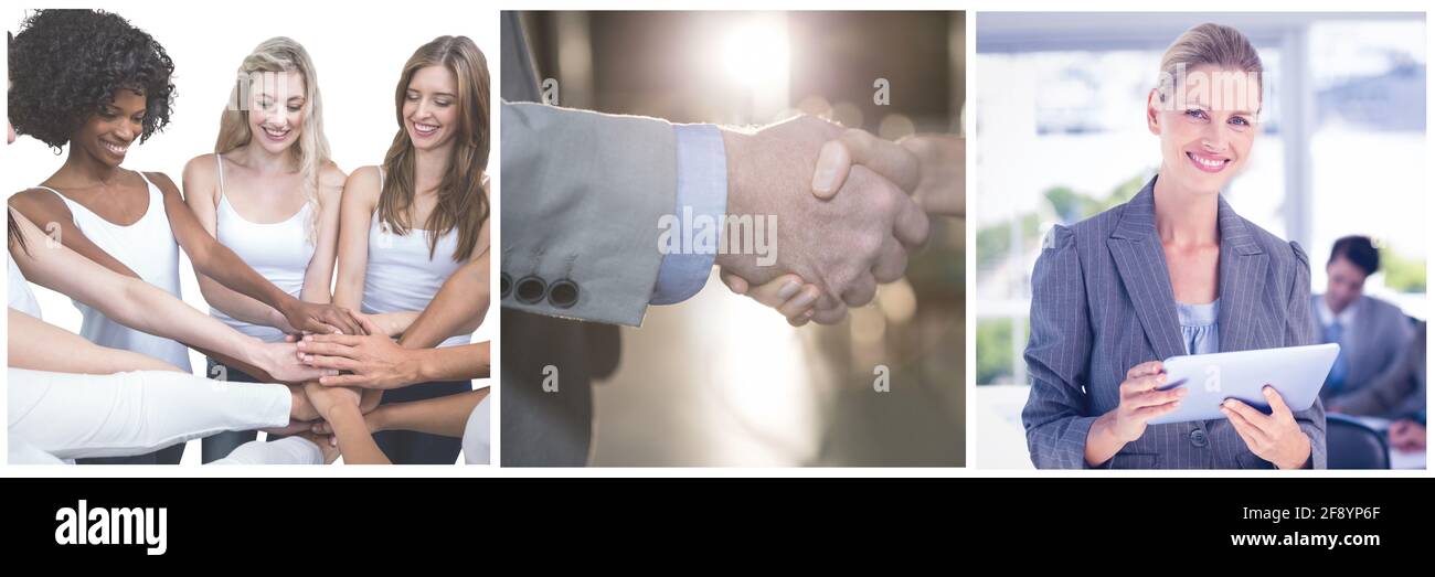 La gente di affari di discutere in una sala riunioni presso il creative office Foto Stock