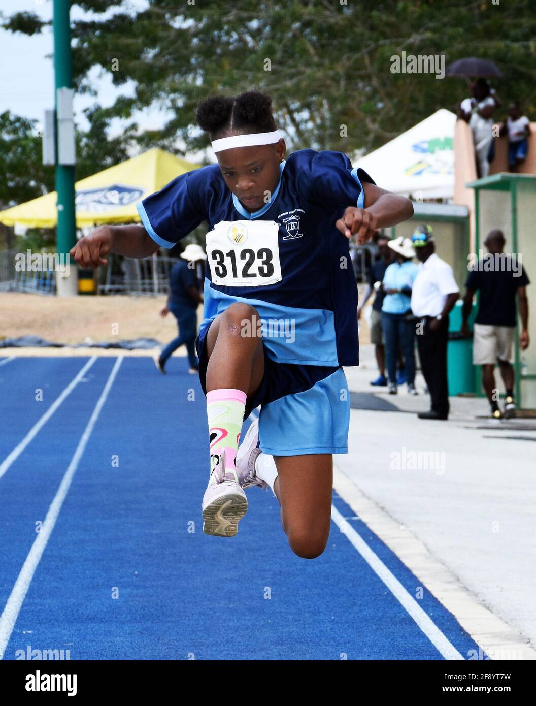 Barbados Scuola primaria Concorso atletico Foto Stock