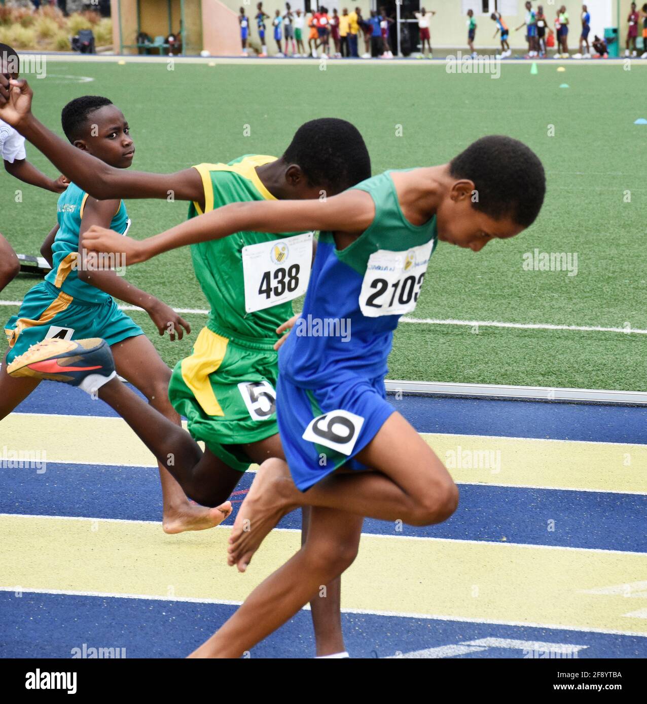 Barbados Scuola primaria Concorso atletico Foto Stock