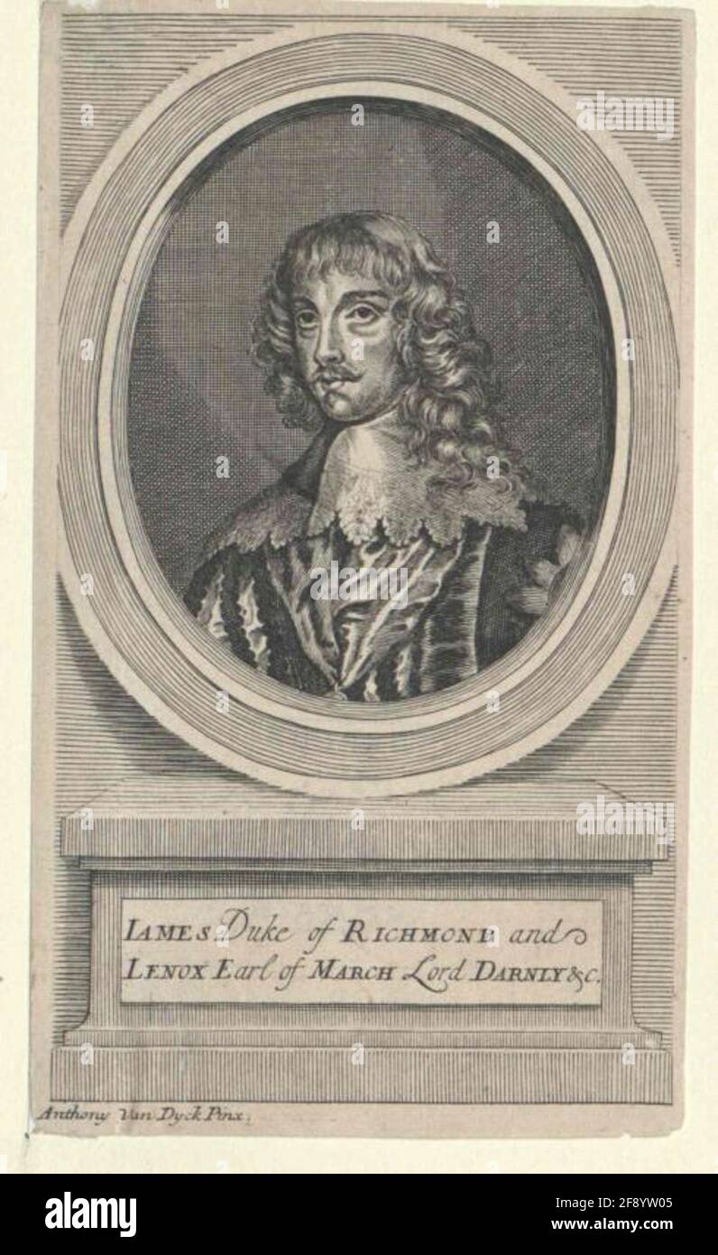 Stuart, Giacomo Duca di Lennox Duca di Richmond Stecher: Gucht, Michael van derDaterung: 1675 / 1725 Foto Stock
