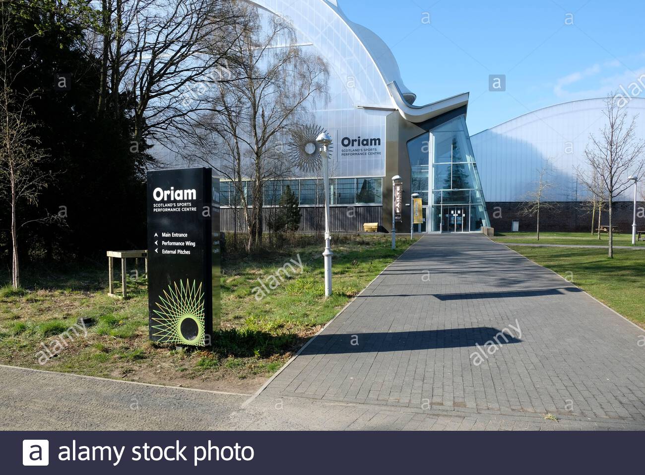 Oriam, il centro nazionale scozzese per le performance sportive, la Heriot Watt University, il campus di Edimburgo, Riccarton, Edimburgo, Scozia Foto Stock