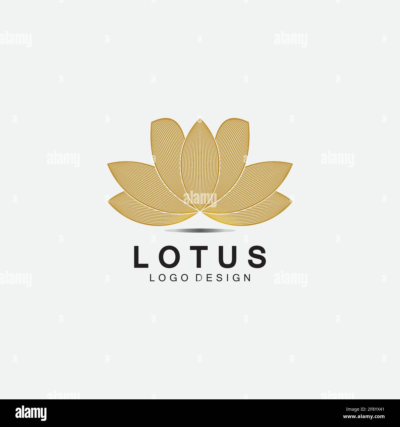 Vector lotus fiori design per spa, lezioni di yoga, hotel e resort Illustrazione Vettoriale