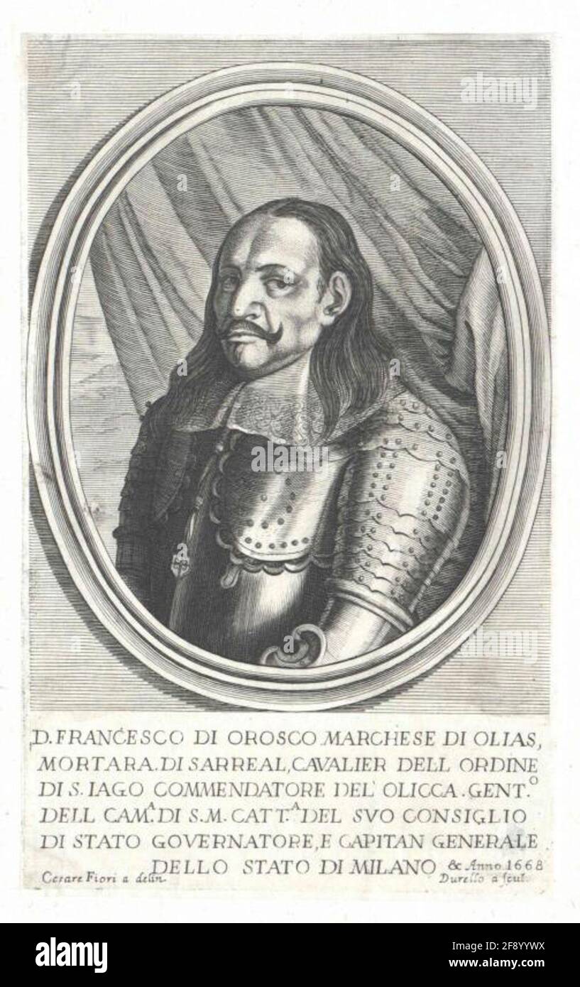 Orozco e Rivera, Francisco de. Foto Stock