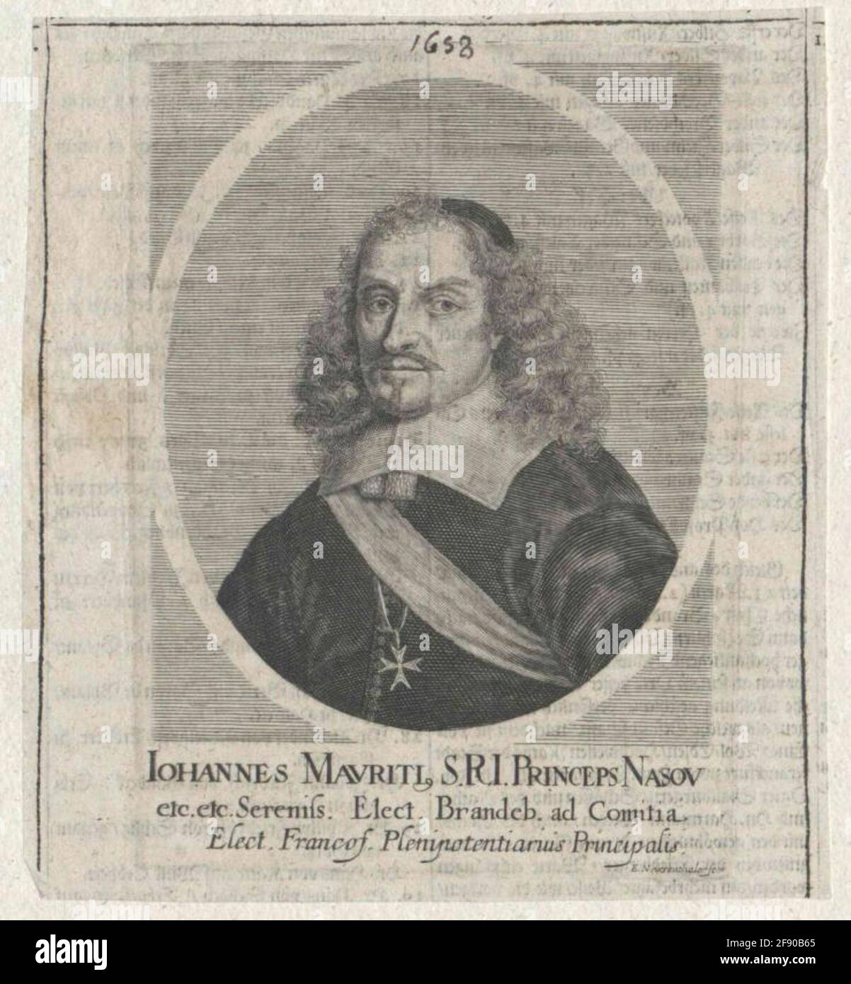 Johann Moritz, principe di Nassau-Siegen. Foto Stock