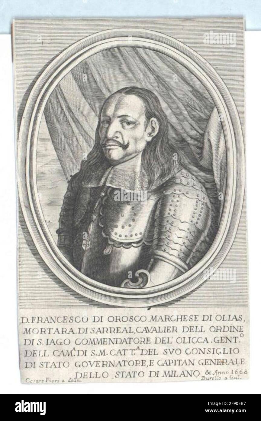 Orozco e Rivera, Francisco de. Foto Stock