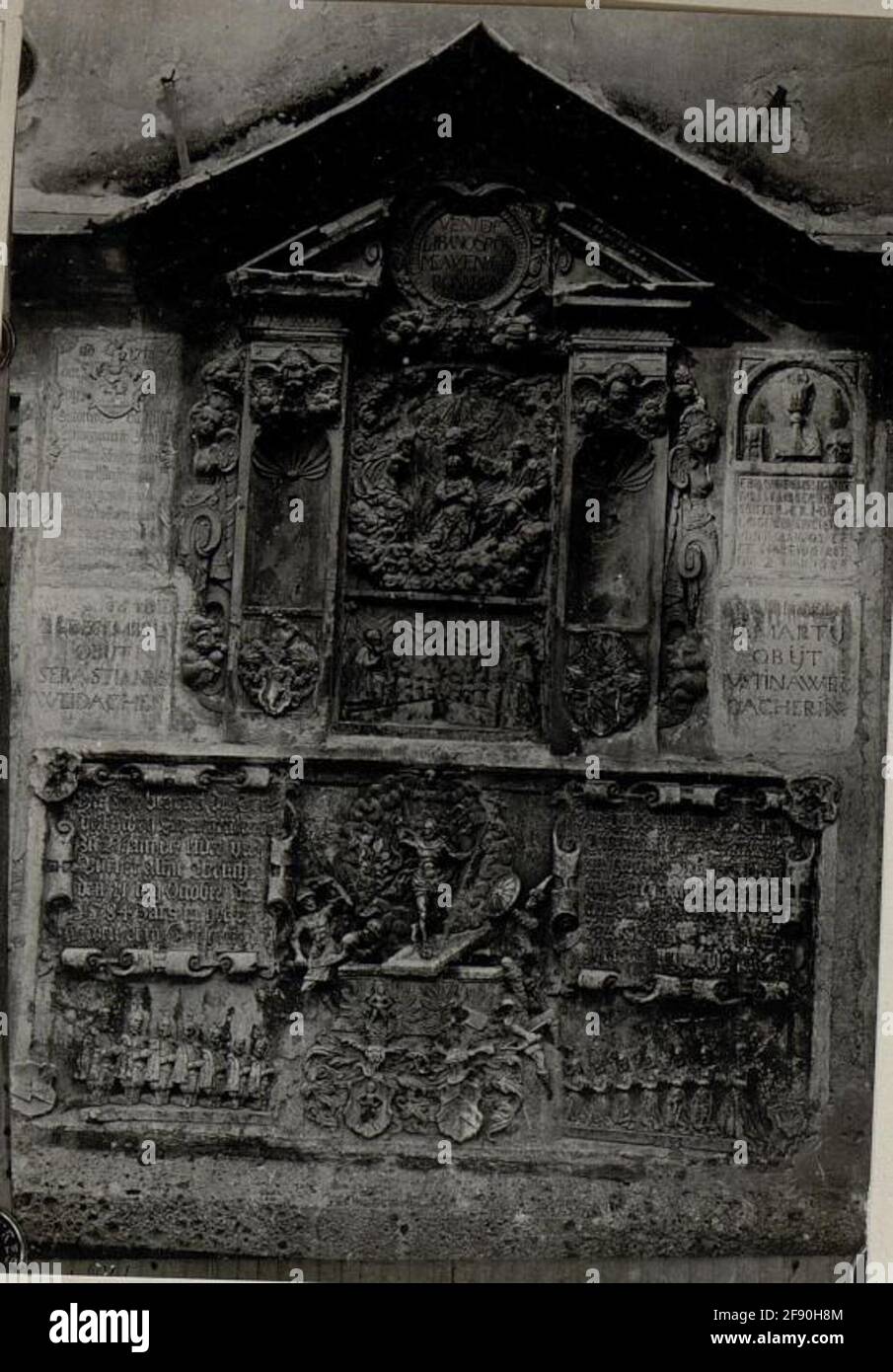 Rosenheim. Lapidi degli antenati del Comandante dell'Esercito Eccellenza Conte Scheekestuel. . Foto Stock