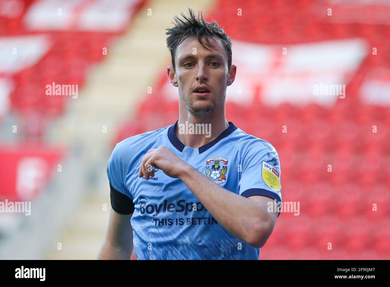 Rotherham, Regno Unito. 15 Aprile 2021. Dominic Hyam n° 15 di Coventry City a Rotherham, Regno Unito il 15/2021. (Foto di Isaac Parkin/News Images/Sipa USA) Credit: Sipa USA/Alamy Live News Foto Stock