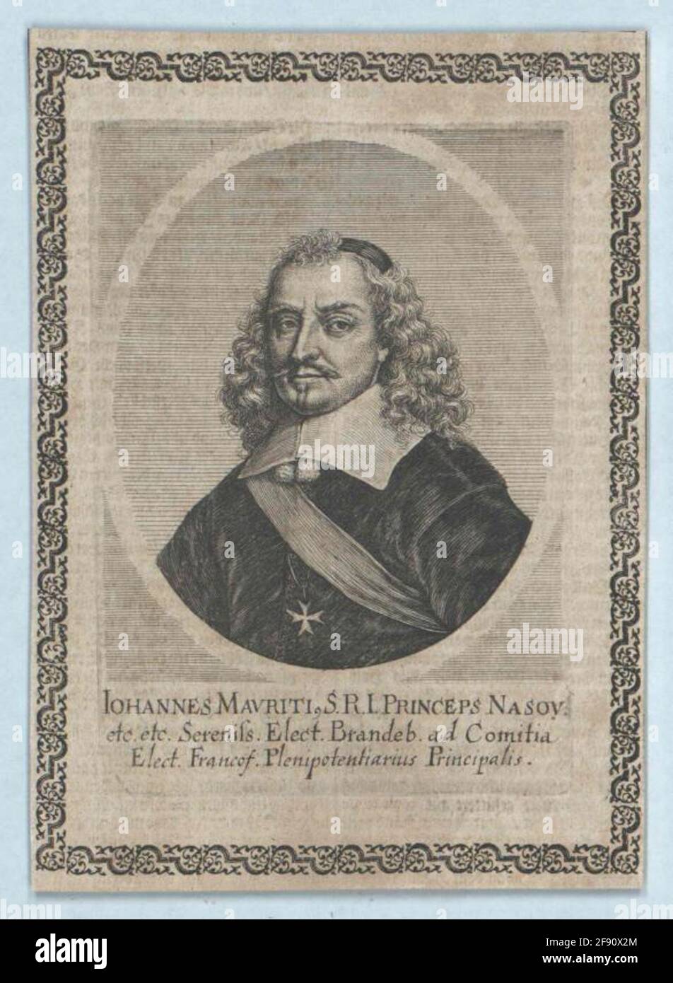 Johann Moritz, Principe di Nassau-Siegen Verlag: Merano, Matteo d. Ä. (Eredi) Editore: Francoforte sul meno Foto Stock