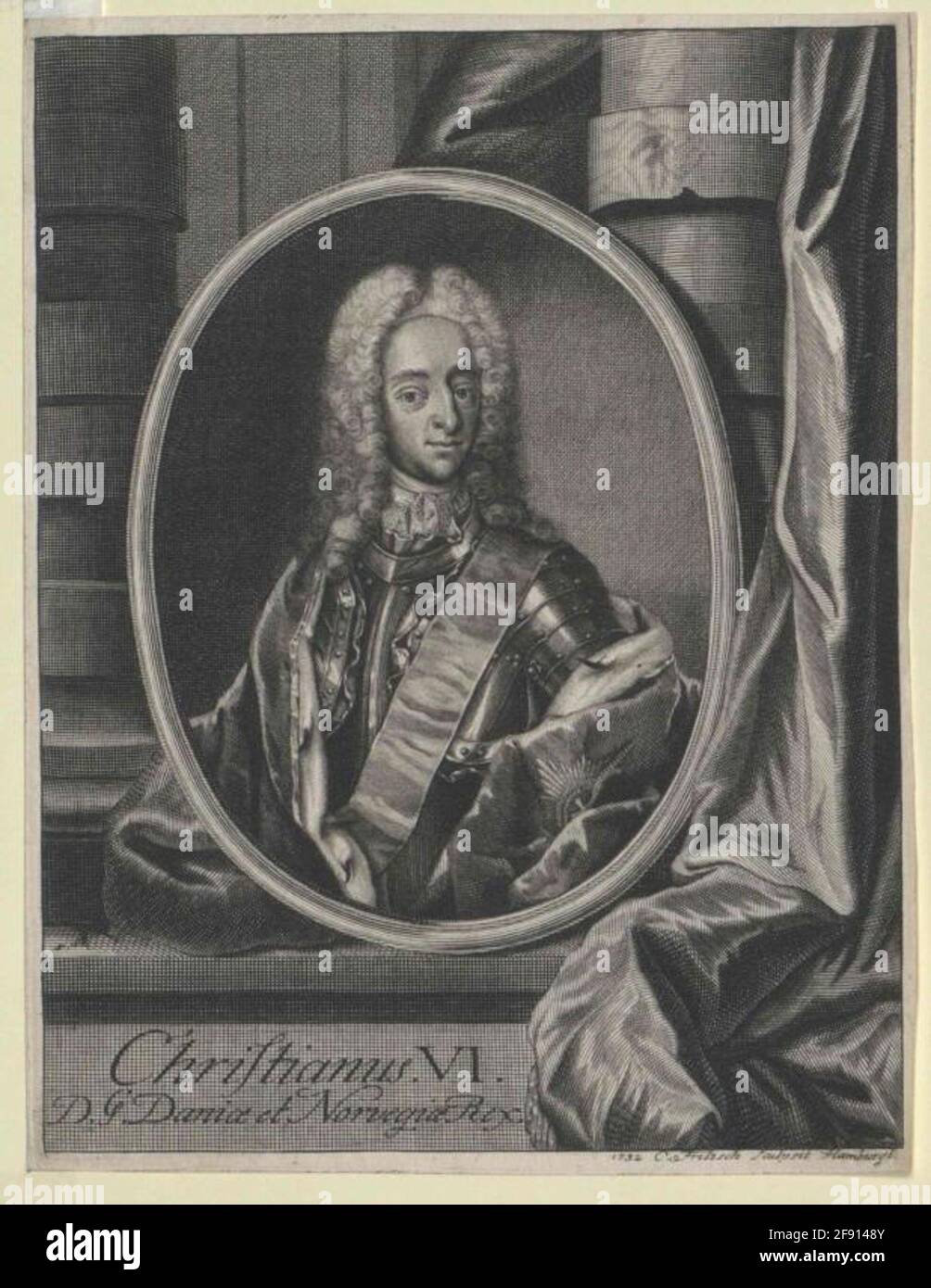Christian VI., Re di Danimarca. Foto Stock
