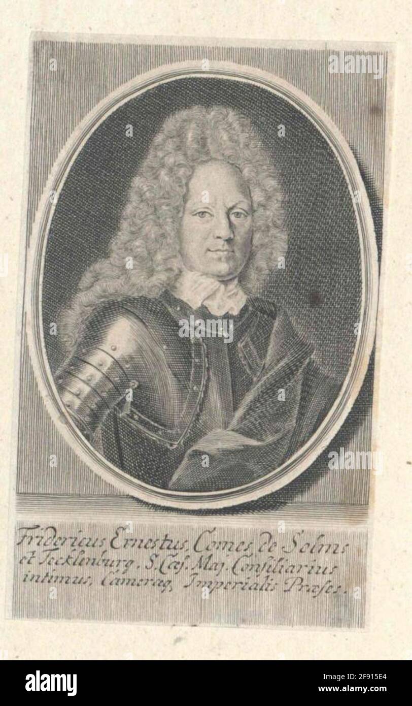 Solms e Tecklenburg, Friedrich Ernst Graf a Stecher: Bernigeroth, Martin Foto Stock