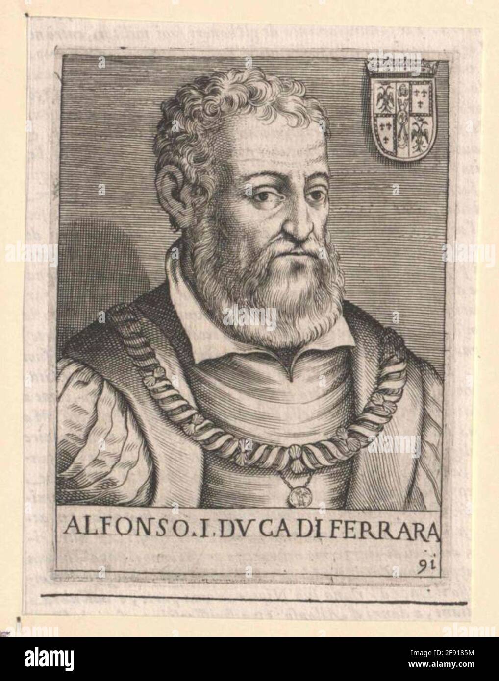 Alfons i d'Este, Duca di Modena e Ferrara. Foto Stock