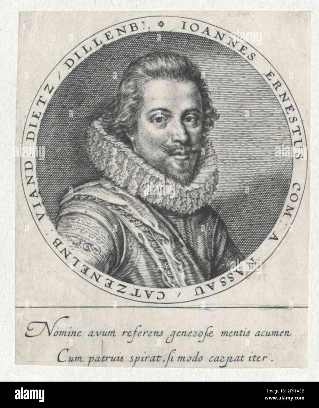 Johann Ernst, Conte di Nassau-Siegen. Foto Stock