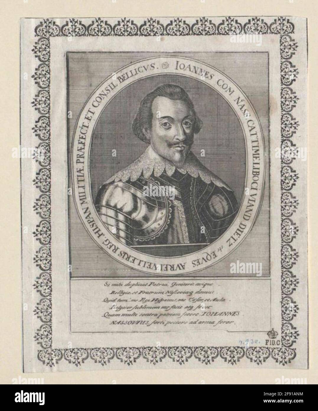 Johann VIII, il giovane, Conte di Nassau-Siegen 1633/1738 Foto Stock